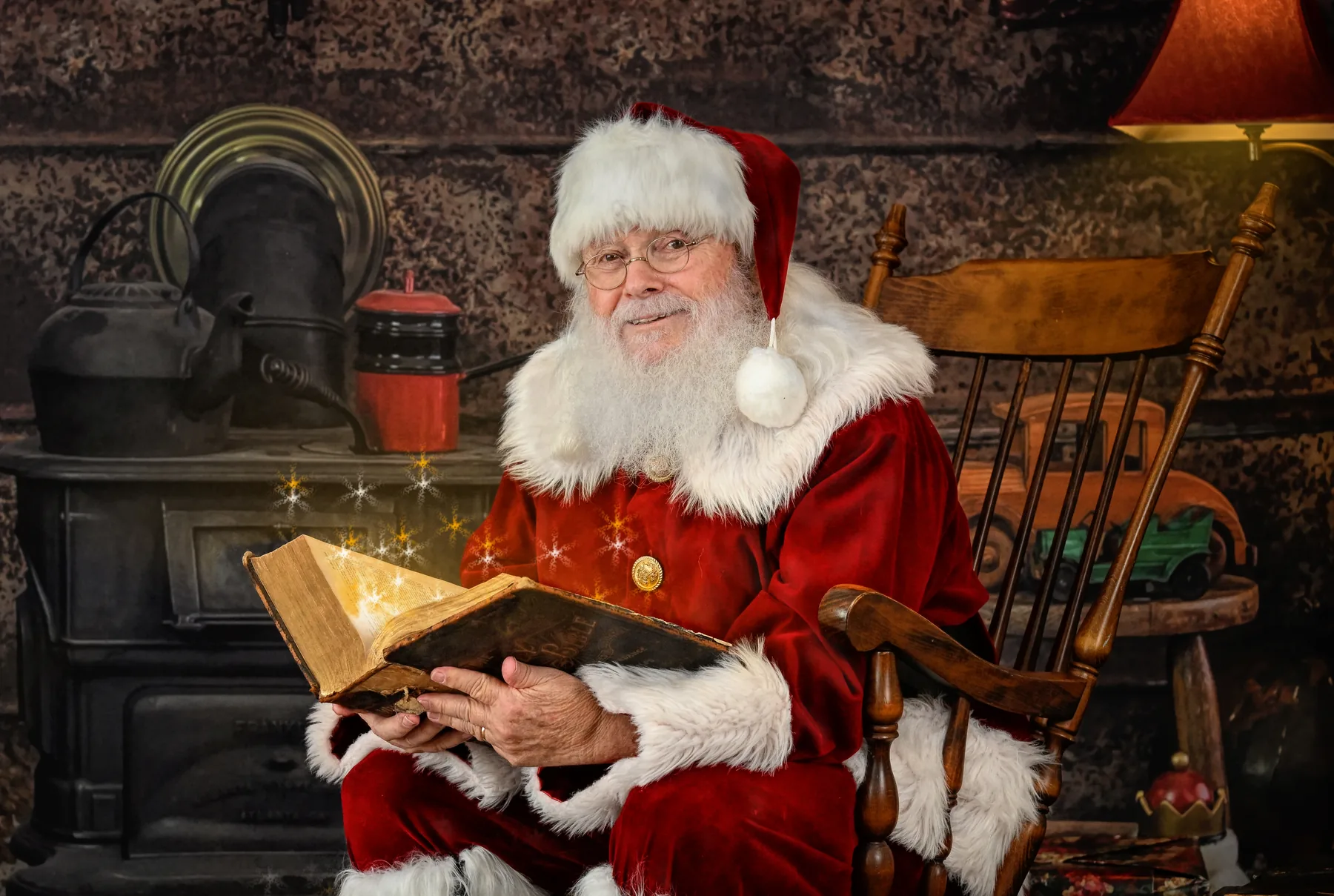 Santa Oliver at story time